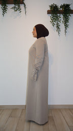 Tailored Padded dress - Taupe