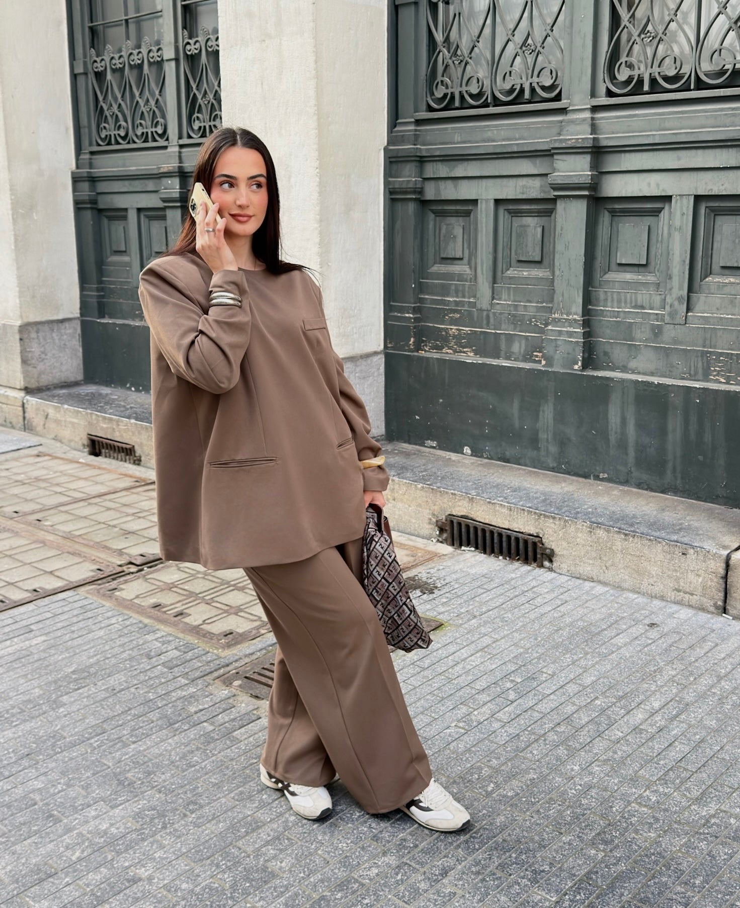 Wide trousers - Taupe Brown