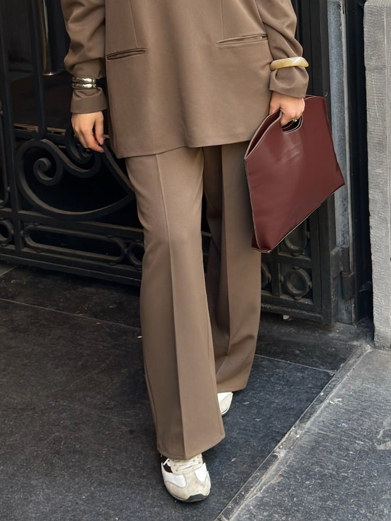 Wide trousers - Taupe Brown