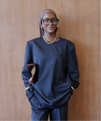 Padded Blazer top - Navy