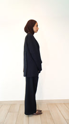 Padded Blazer top - Navy