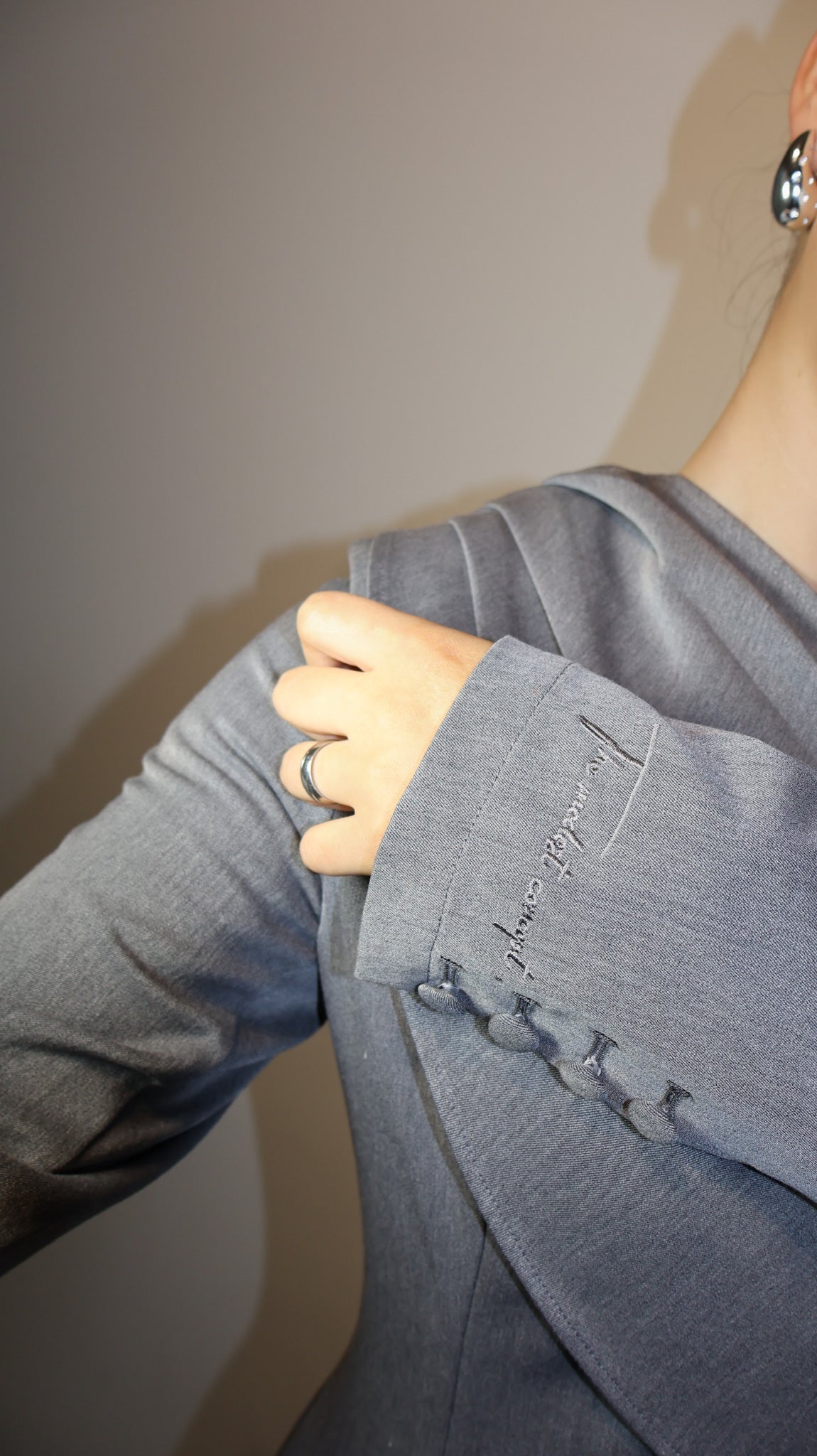 Draped silhouette dress - Grey