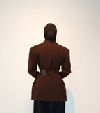 Cinched blazer - Brown