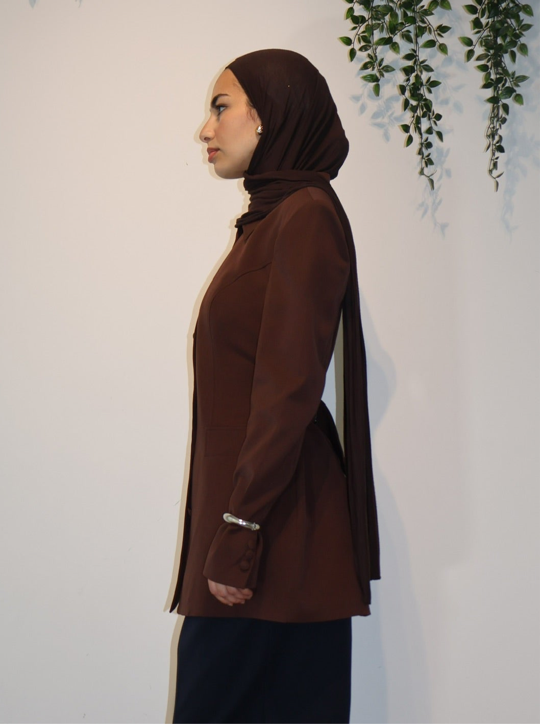 Cinched blazer - Brown