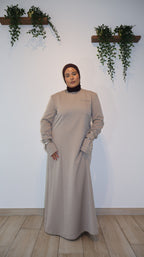 Tailored Padded dress - Taupe