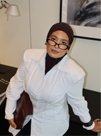 Padded tailored shirt - White