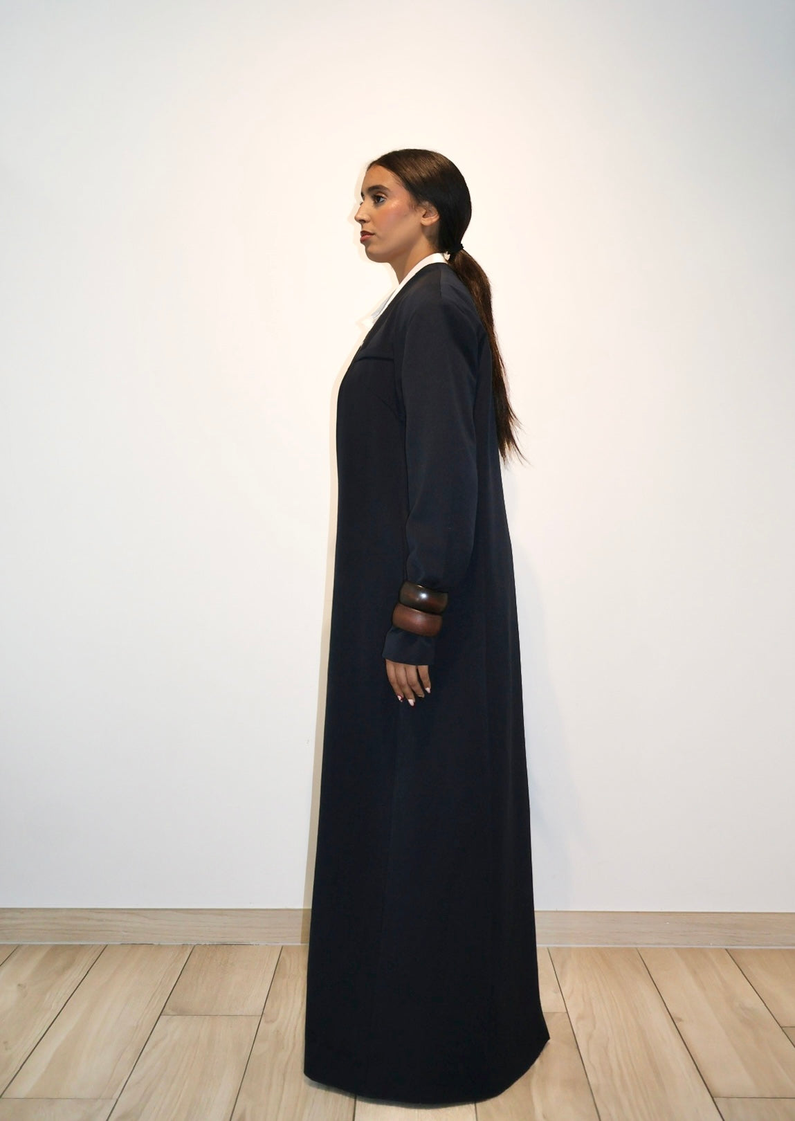 Tailored blazer Abaya - Navy