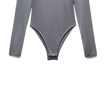 The Veil Bodysuit - Stone grey