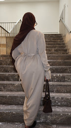 Tailored Padded dress - Taupe