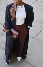 Tailored blazer Abaya - Navy