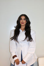 Padded tailored shirt - White