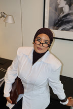 Padded tailored shirt - White