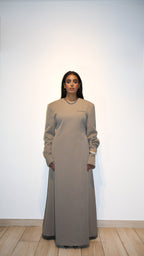 Tailored Padded dress - Taupe