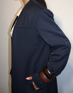 Tailored blazer Abaya - Navy