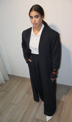 Tailored blazer Abaya - Navy