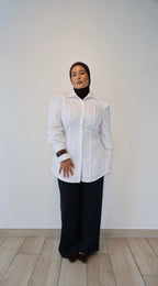 Padded tailored shirt - White