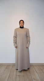 Tailored Padded dress - Taupe