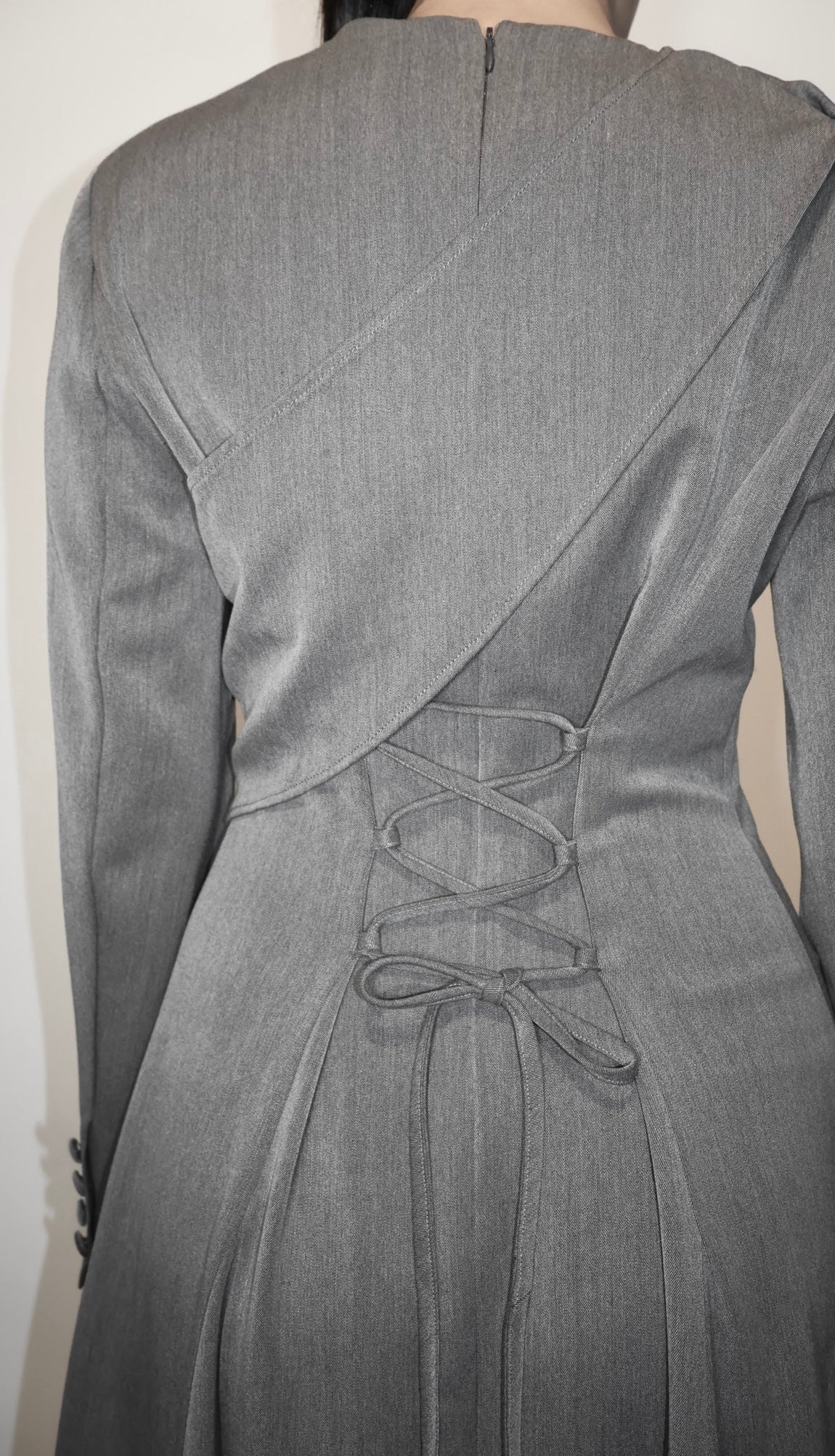 Draped silhouette dress - Grey