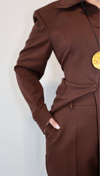 Cinched blazer - Brown